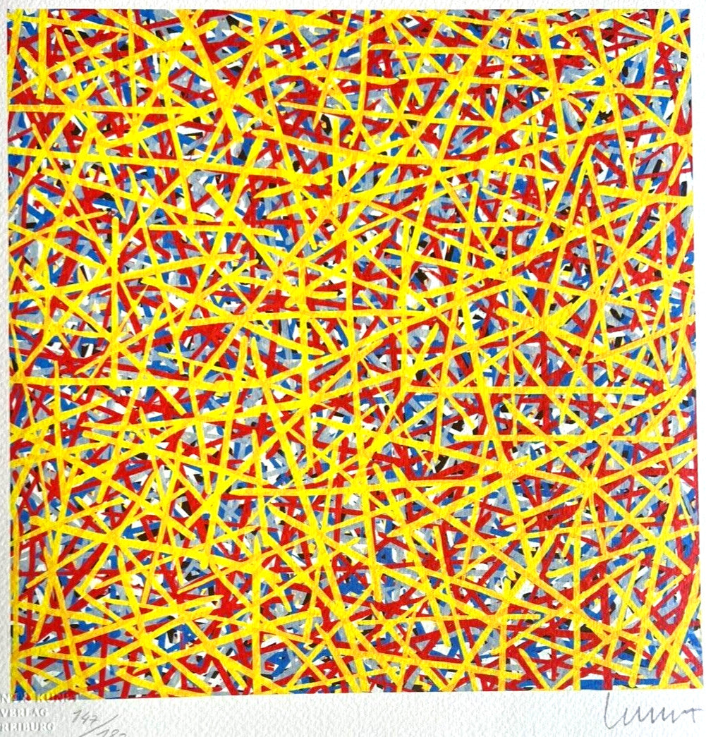 Sol Lewitt Lithograph Coa Signed By Hand Numbered