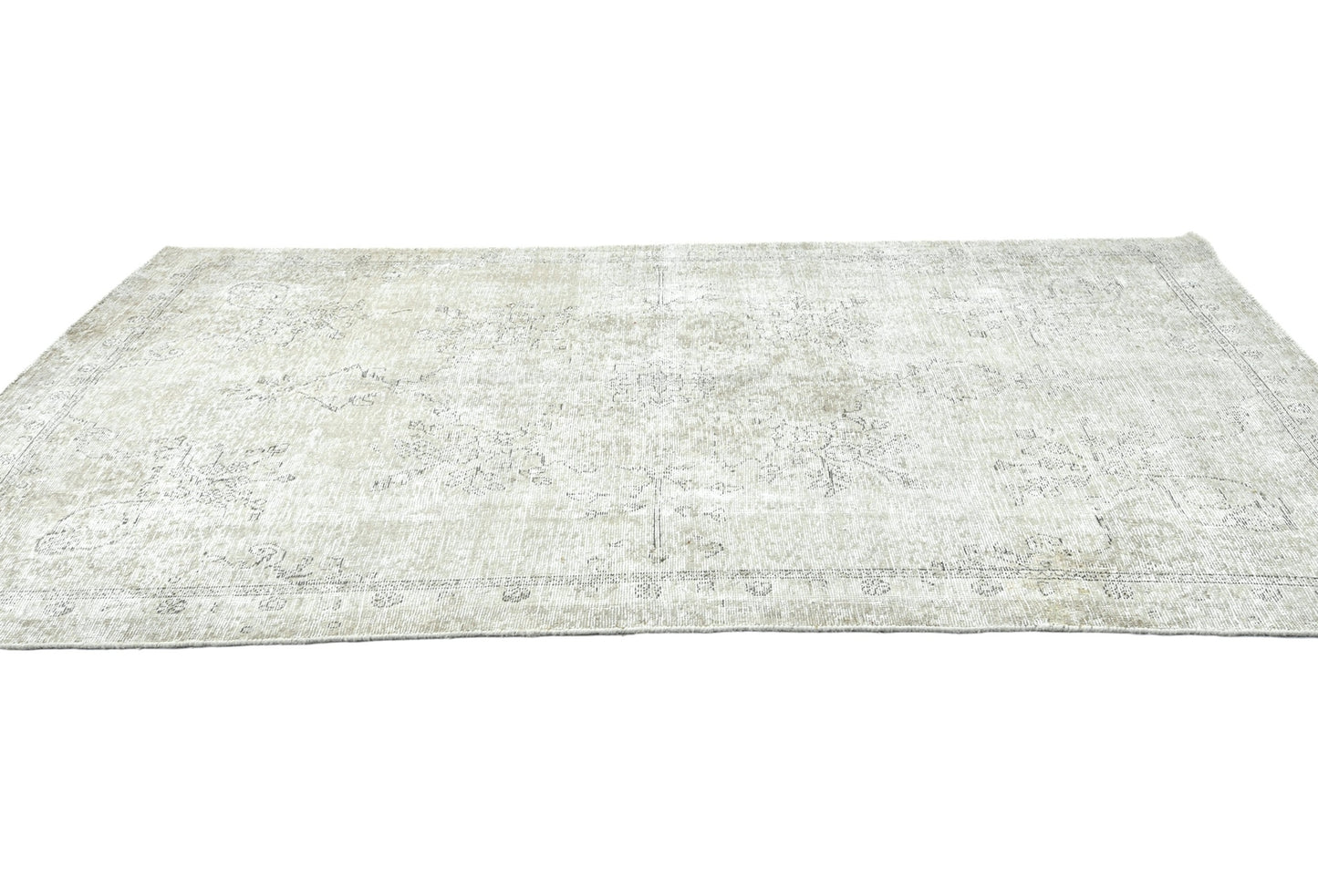 Antique Distressed Oriental Rug Vintage Floral