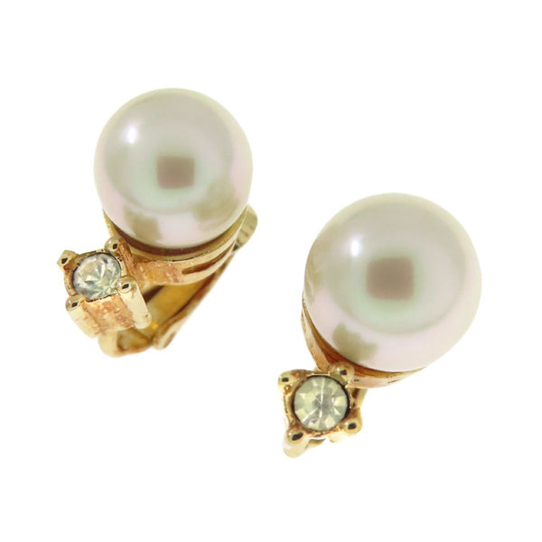 Christian Dior Pearl Earring in Metal