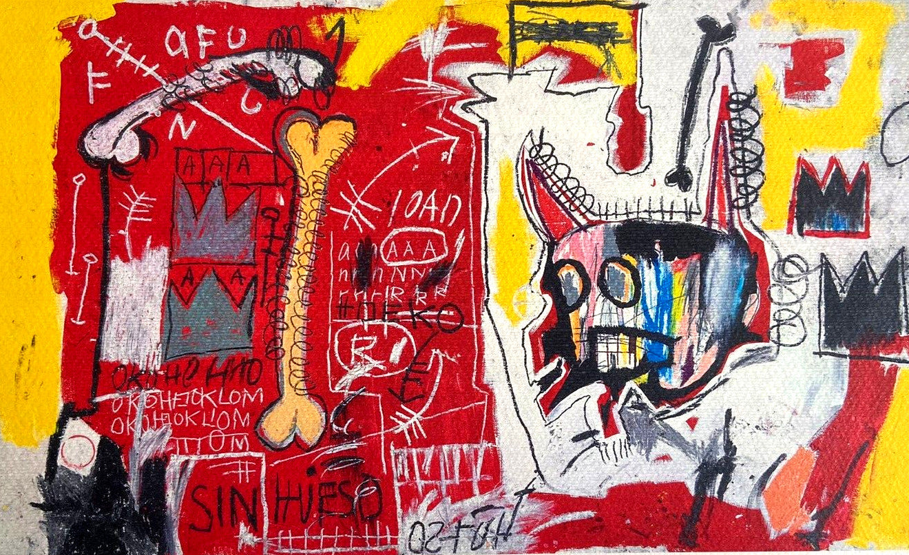 Jean-Michel-Basquiat, Coa Lithograph Signed Numbered In Pencil