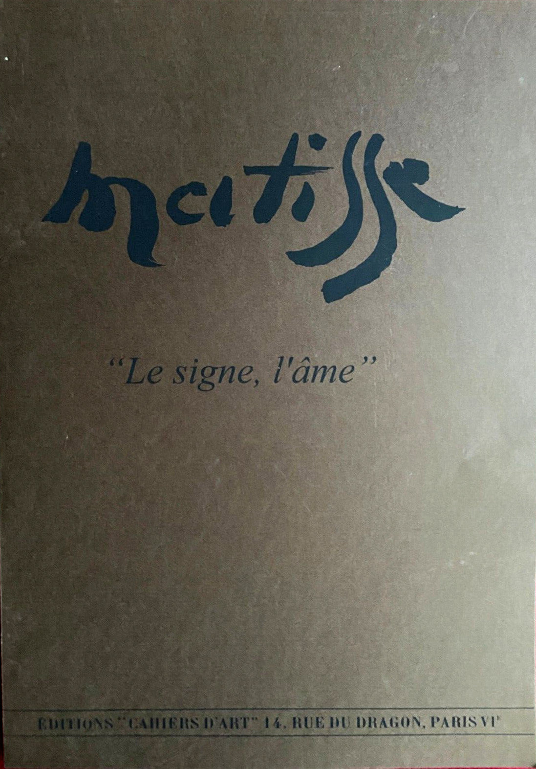 Henri Matisse Lithograph Hand Made Contract Hand