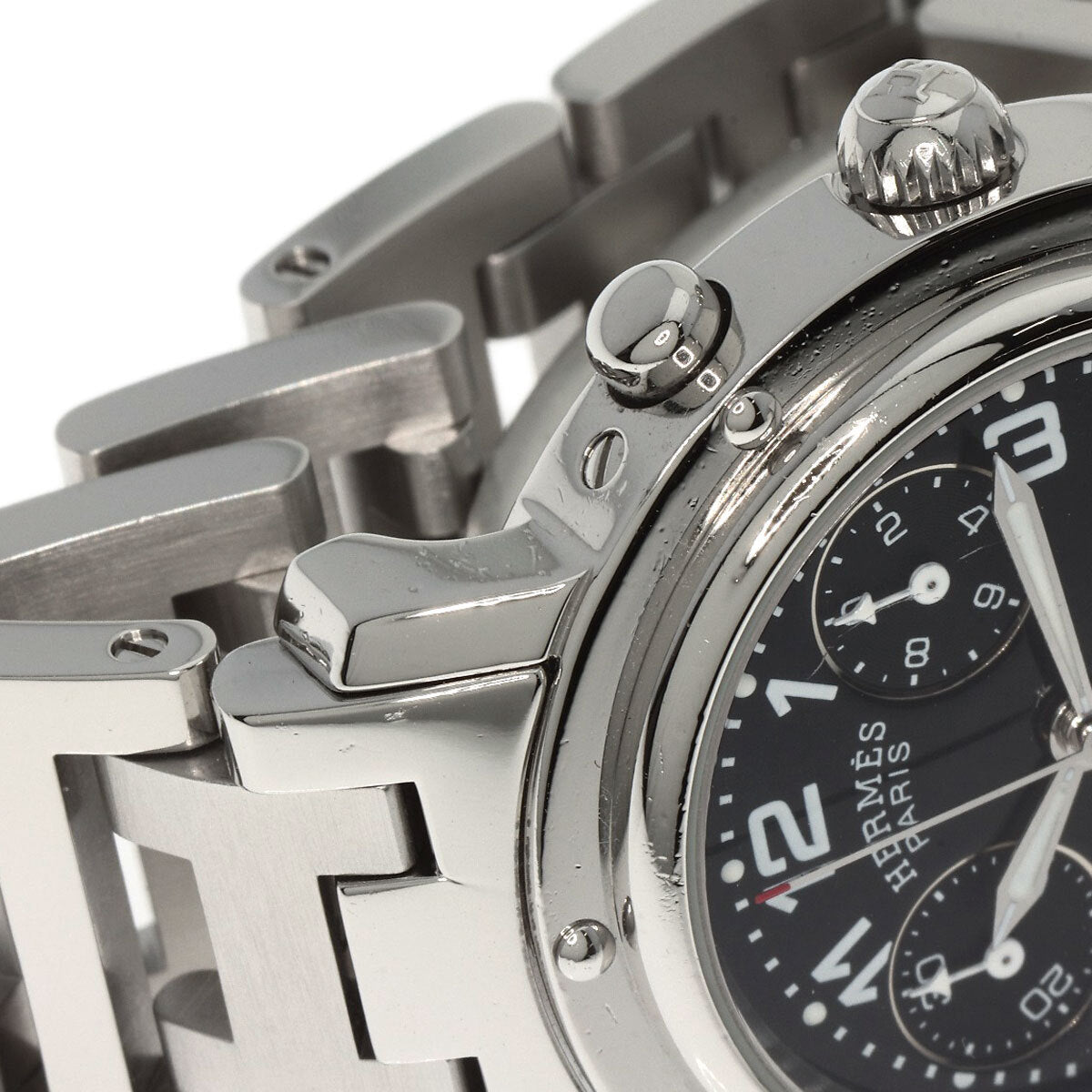 Hermes Clipper Chrono Watches Cl1.310 Stainless Steel/Stainless Steel Ladies