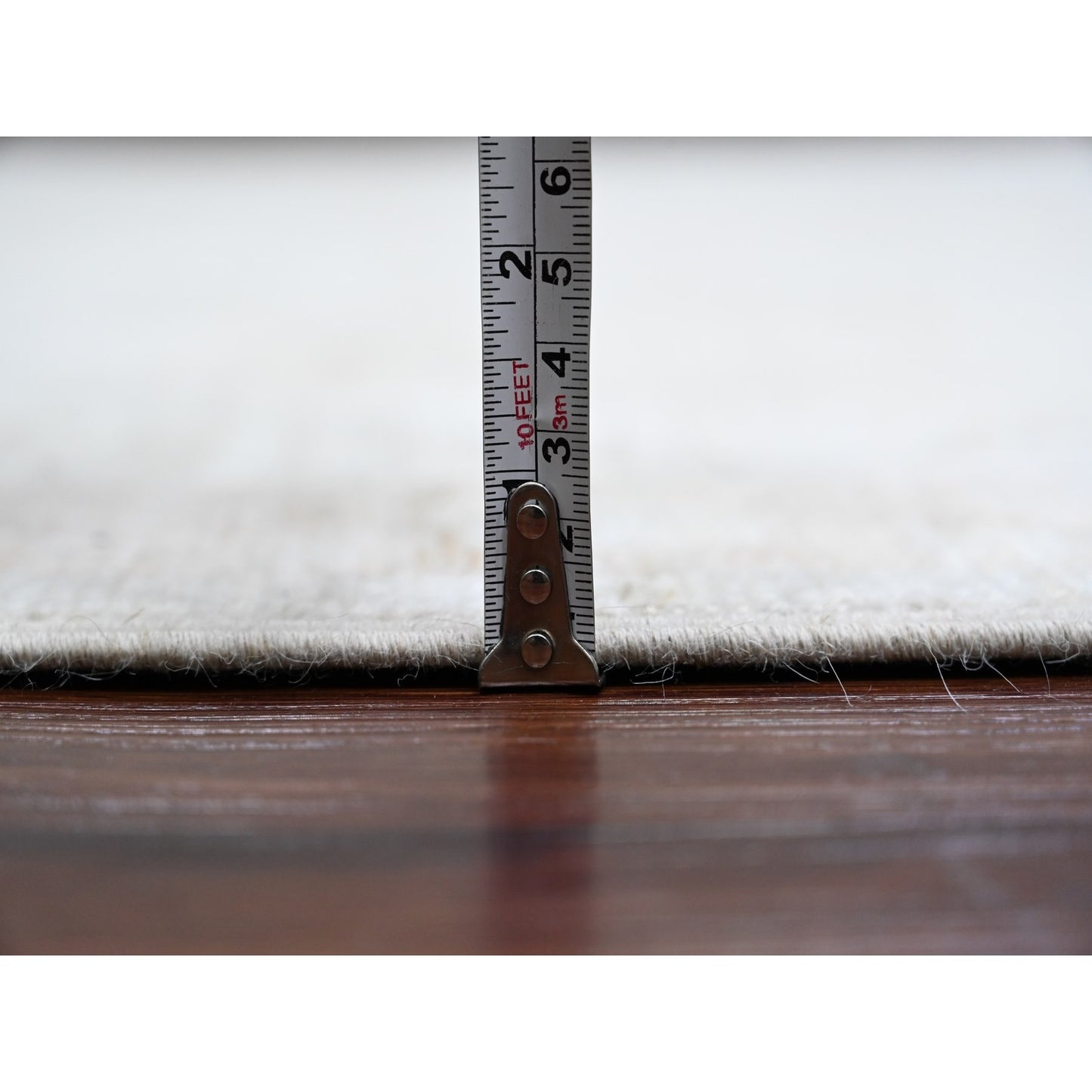 7'8"X14'10" Cloud Gray Hand Knotted Afghan Angora Oushak Wool Runner Rug
