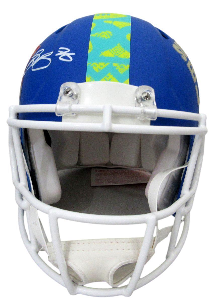 Saquon Barkley Signed Blue Sb Lix Full Size