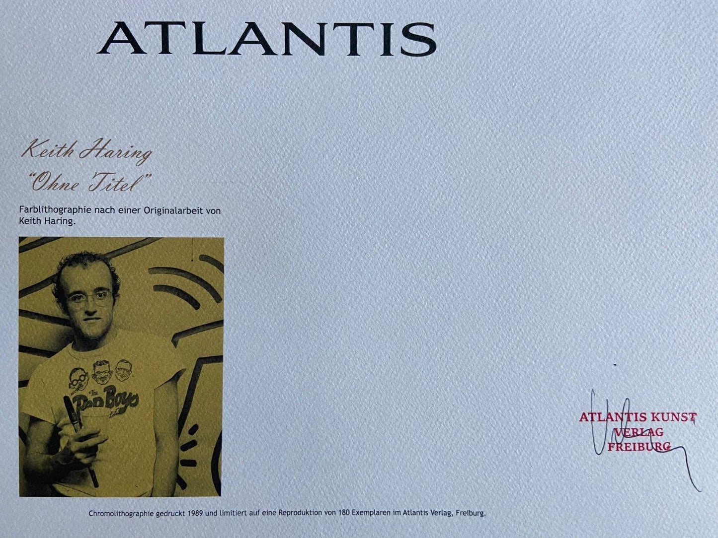 Keith Haring Lithograph Coa