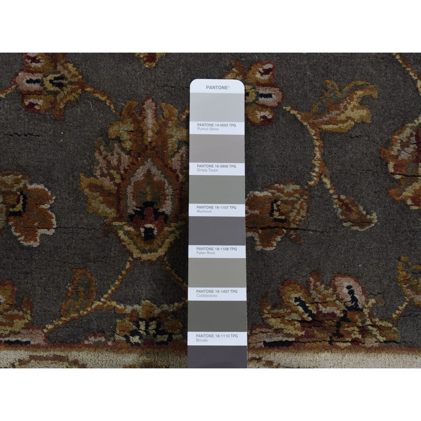 2'6"X20' Gray Rajasthan Design Wool And Silk Hand Knotted Xl Runner Rug
