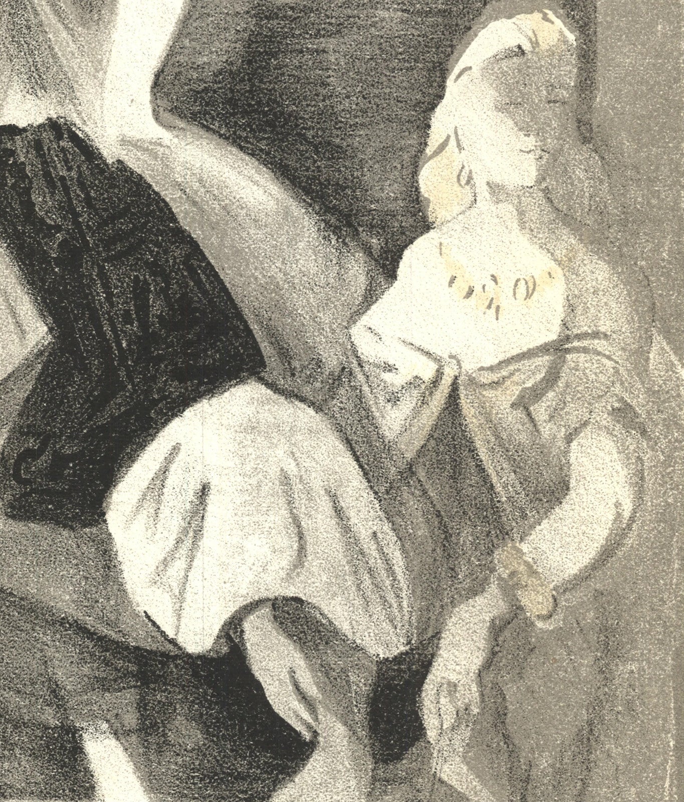 Lena Leclercq Les Femmes Dans L'Atelier Iv " Lithograph Vintage