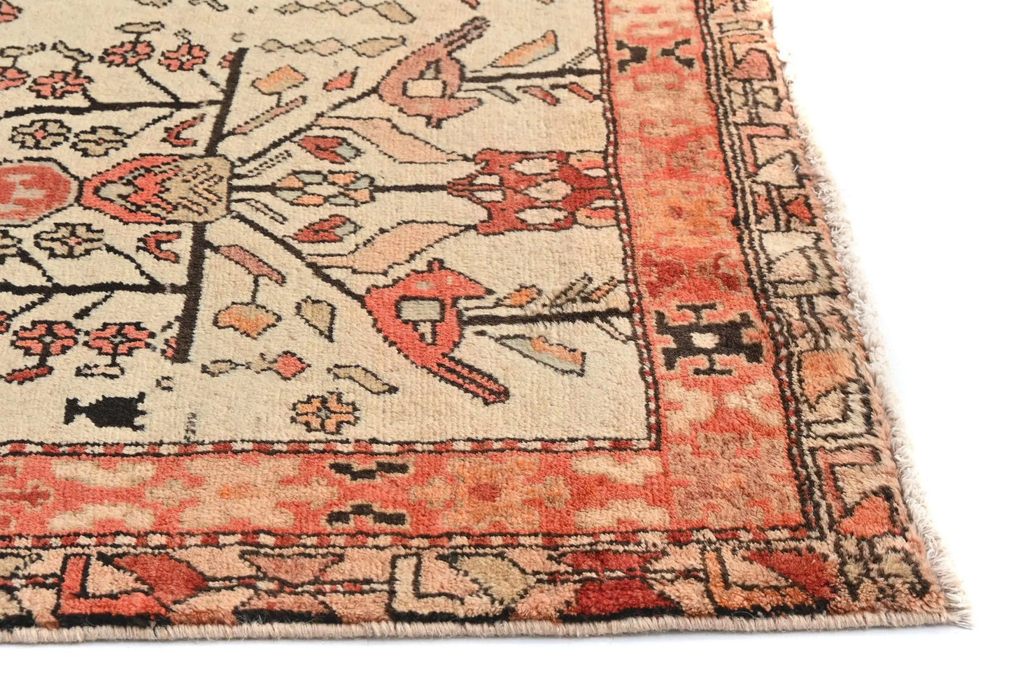 4'4X9'5 ft Tribal Pictorial Oriental Rug Farmho