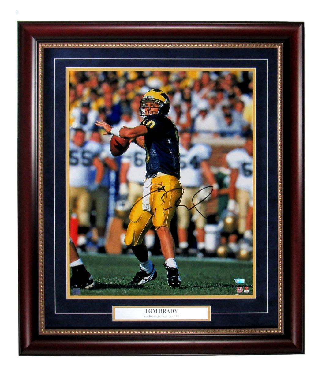 Tom Brady Michigan Signed/Autographed 16X20 Photo