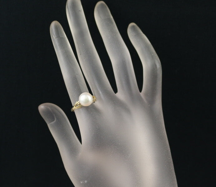 Mikimoto Ring Akoya Pearl 8.9Mm Us6-6.25 18K 750 Yellow Gold