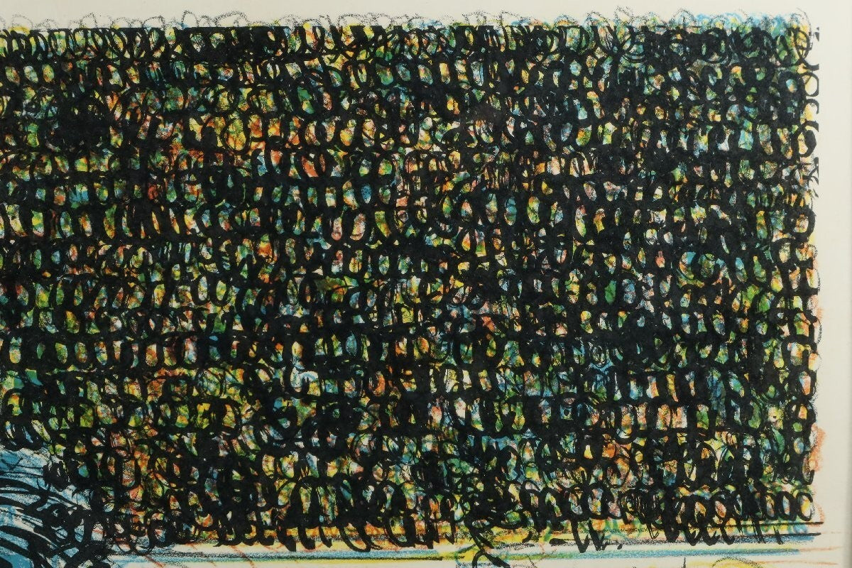 Jos Zaragoza (Brazil) Signed Original Lithograph Soccer 47/50 Sports Art Framed