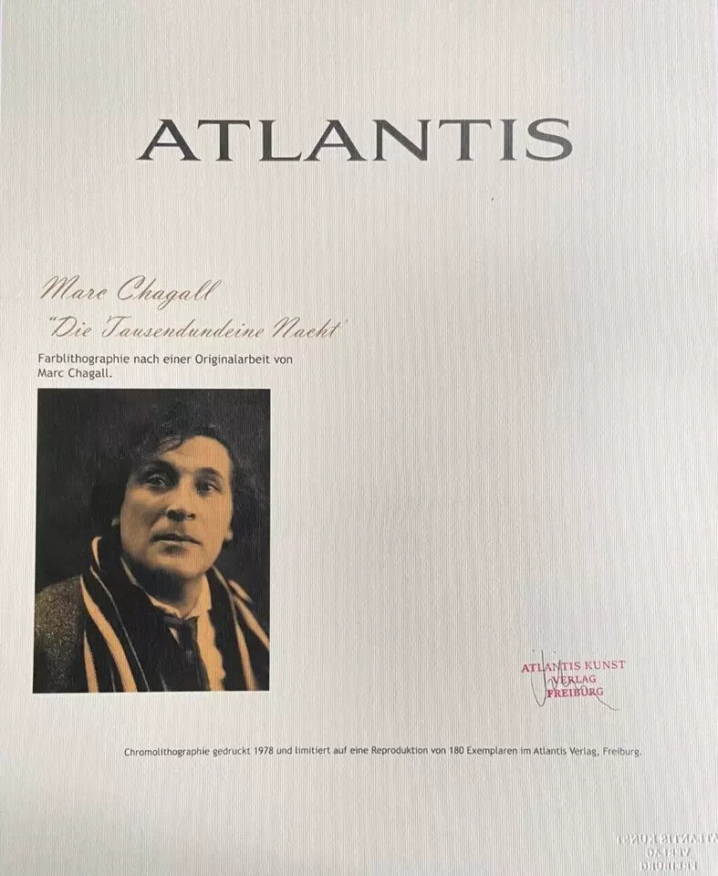 Marc Chagall Lithograph Coa Signed Hand Numbered Limited