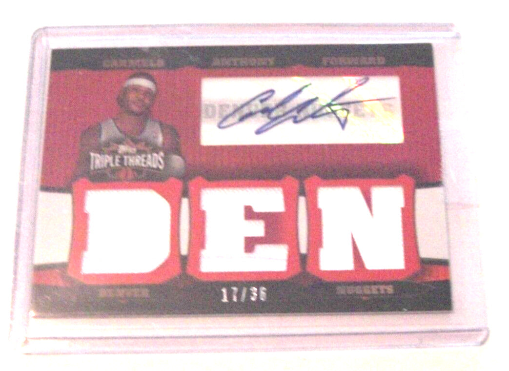 Carmelo Anthony 07 Topps Threads Game Triple