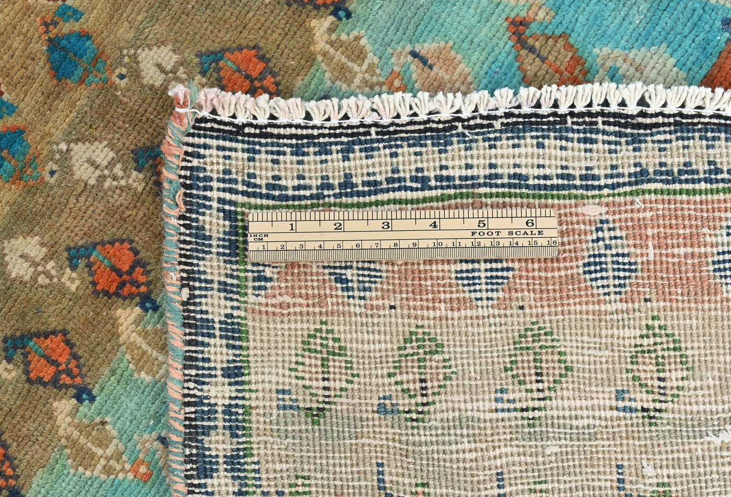 Multicolored Semi-Antique Tribal Oriental Runner