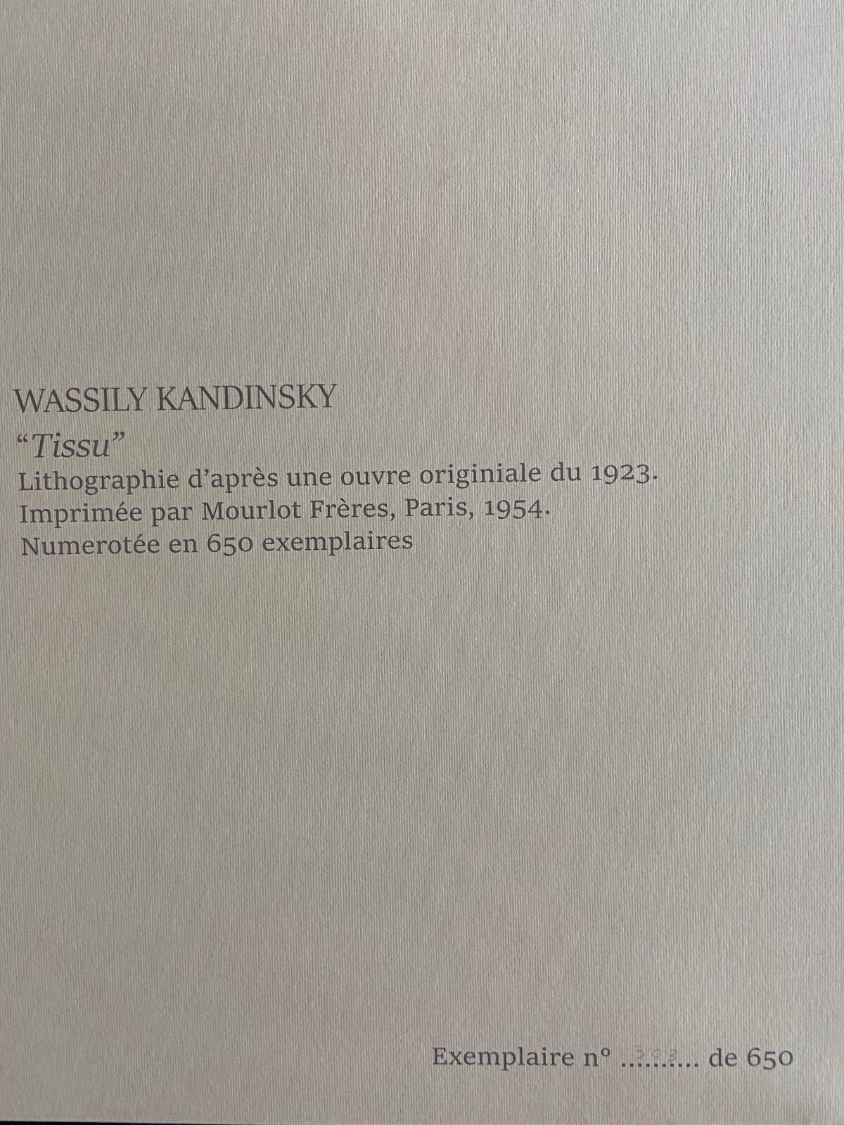 Wassily Kandinsky Lithograph Coa Numbered Signed Piet Mondrian Josef Albers