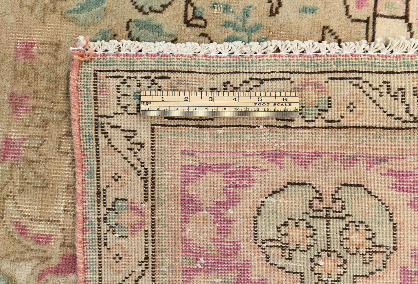 Handmade Distressed Antique Oriental Rug Floral