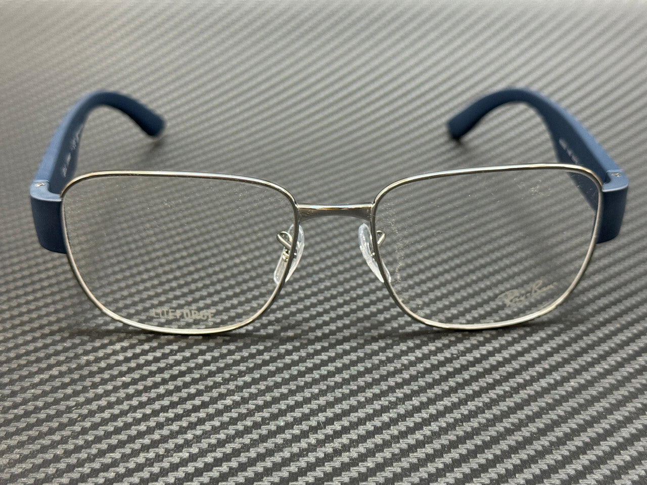 Ray Ban Rx6532 3189 Gunmetal Matte Blue 55 Mm