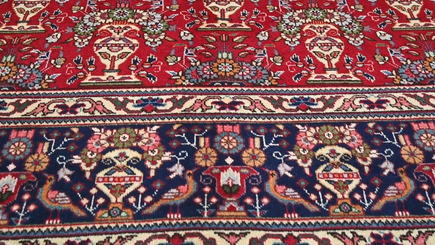 Vintage Handmade Oriental Rug Pictorial Design