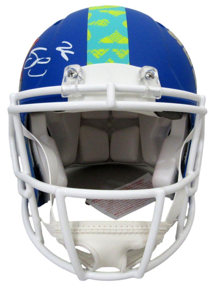 Saquon Barkley Signed Blue Sb Lix Full Size