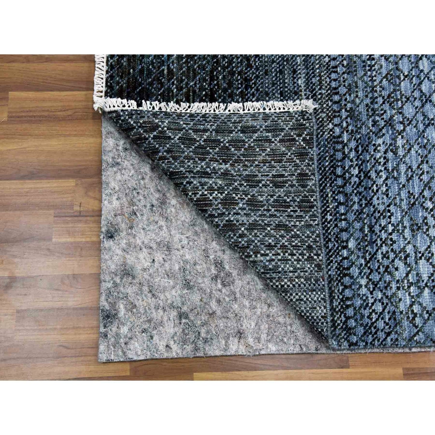 12'2"X18' Black Chiaroscuro Collection Hand Knotted Wool Oriental Rug