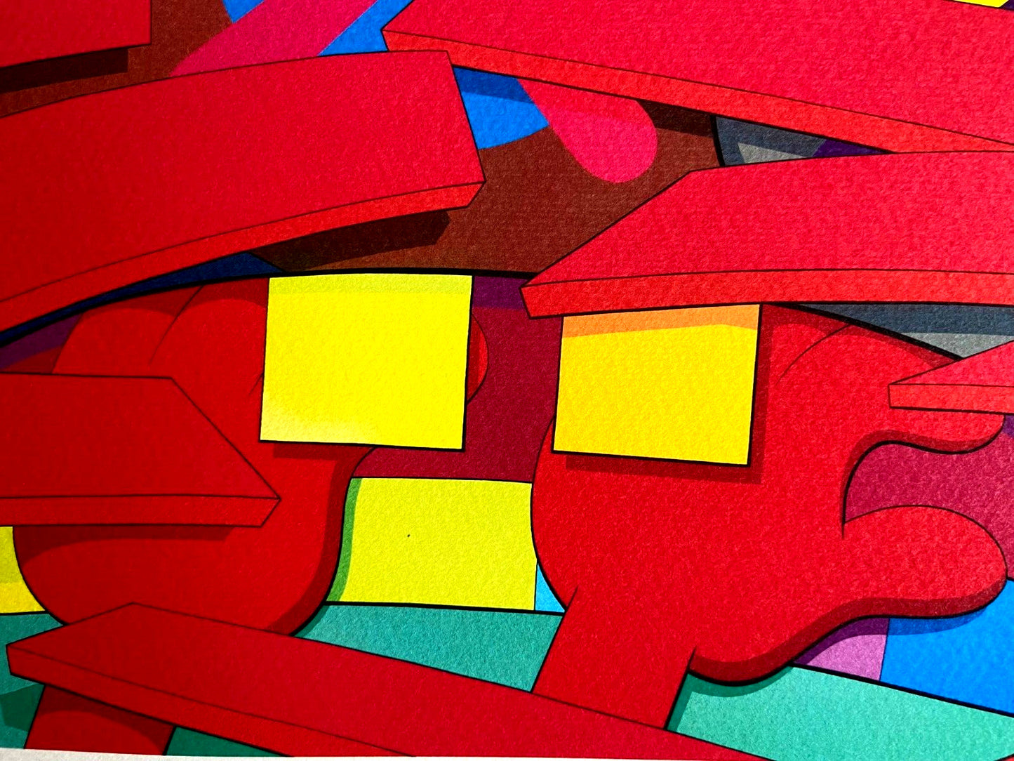 Kaws Lithograph Mori Art Museum Coa Numbered