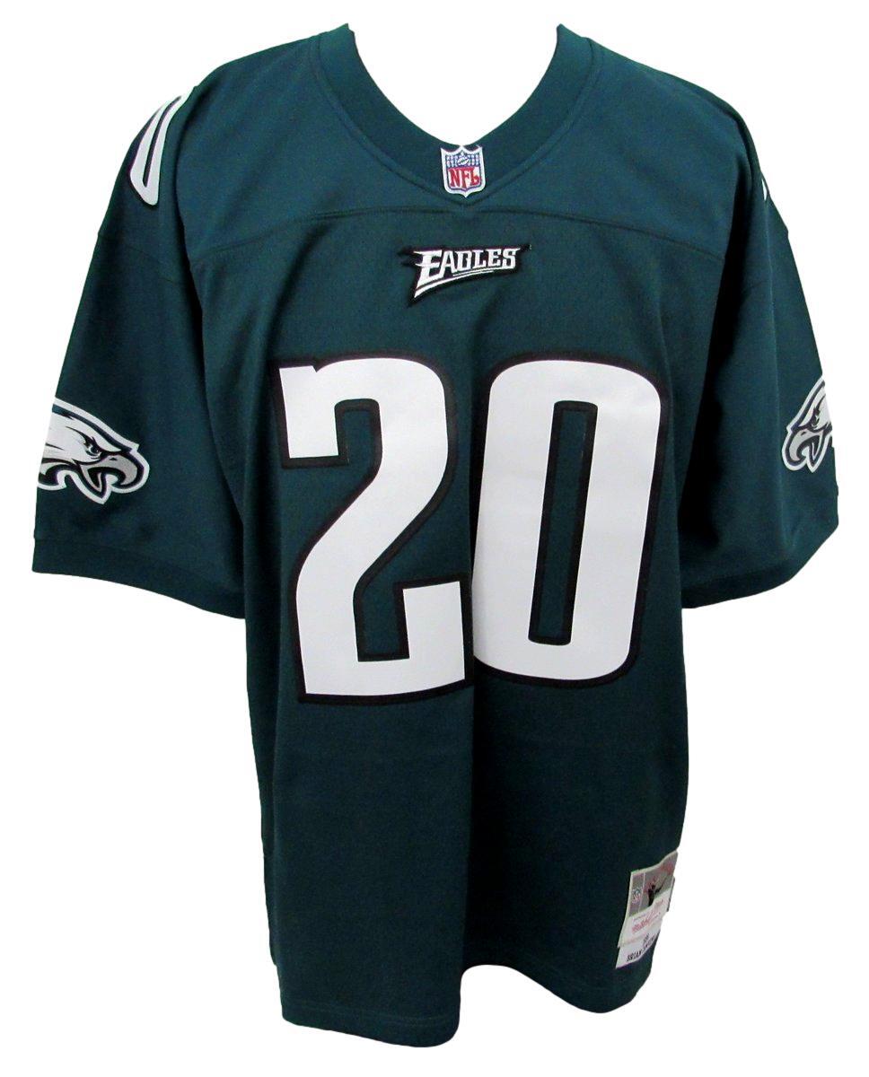 Brian Dawkins Signed Eagles Mitchell & Ness Green