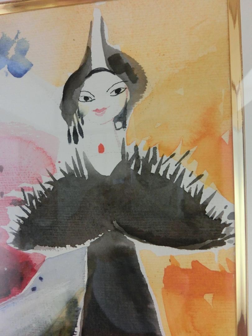Heinz Werner Original Watercolor Painting 2005 Meissen Designer Signed Framed