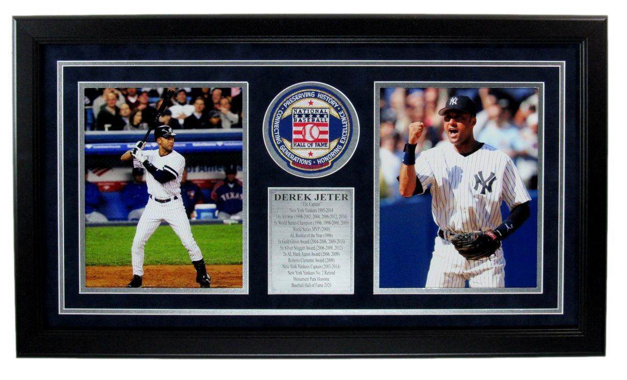 Derek Jeter Hof 8X10 Photo Collage With Hof Patch
