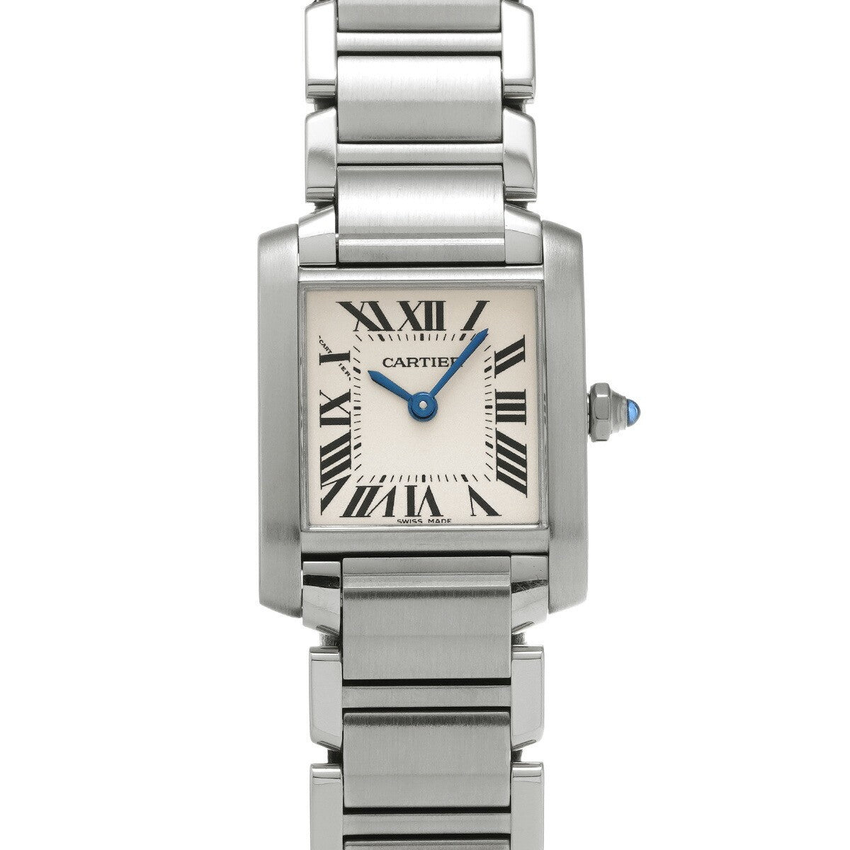 Cartier Tank Francaise Sm W51008Q3 Silver Ladies Used Watch #71467