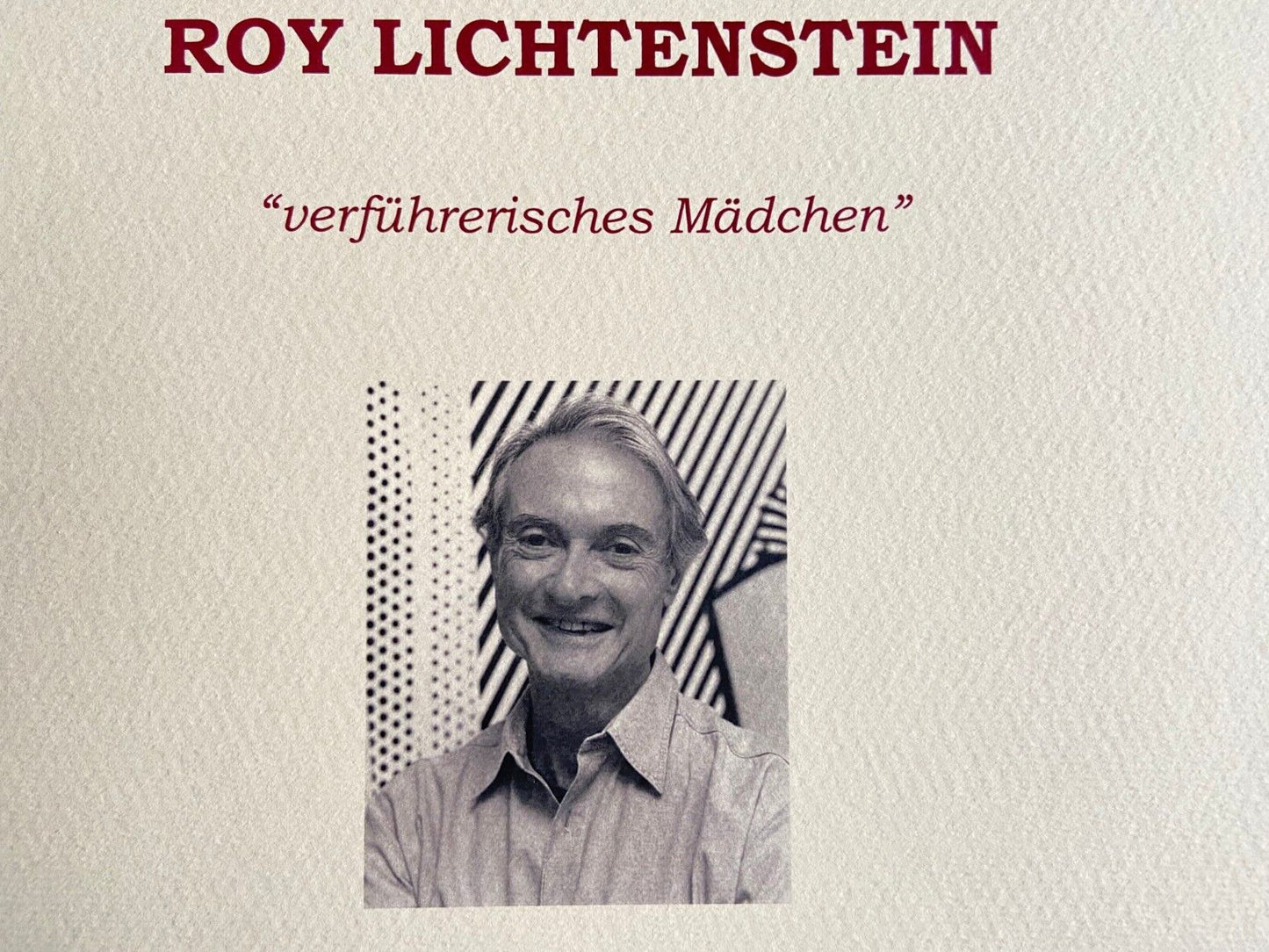 Roy Lichtenstein Lithograph Signed Numbered /