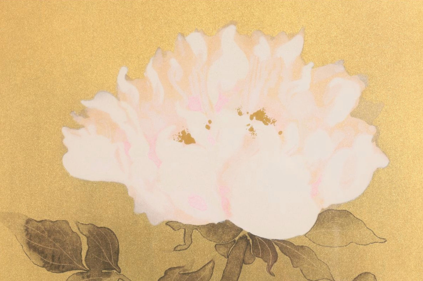 Matazo Kayama -White Peony Original Woodblock
