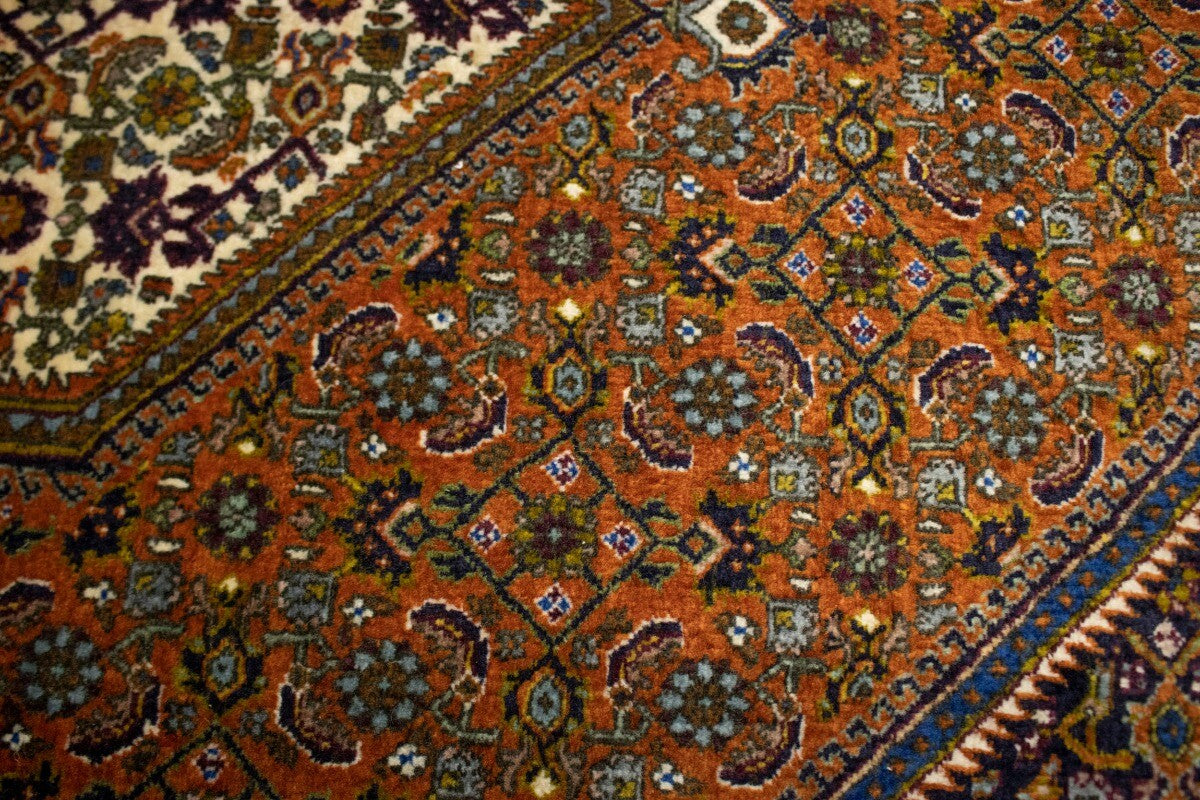 4X5 Ft Hand-Knotted Vintage Floral Rug Plush