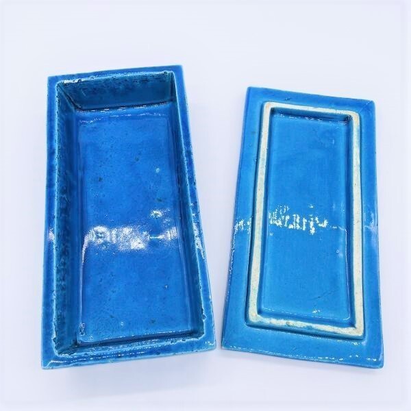 Vintage Bitossi Aldo Londi Box Blue & Green Art