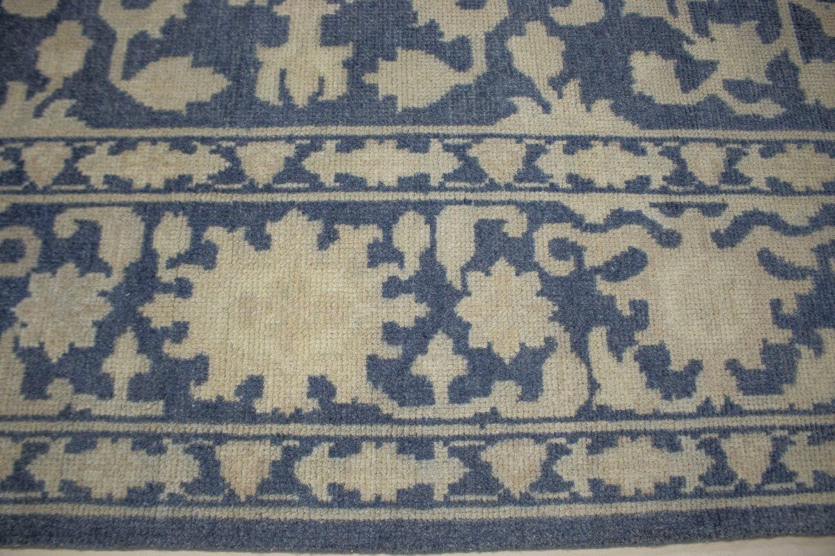 Handmade Wool Oriental Rug Large Slate Blue