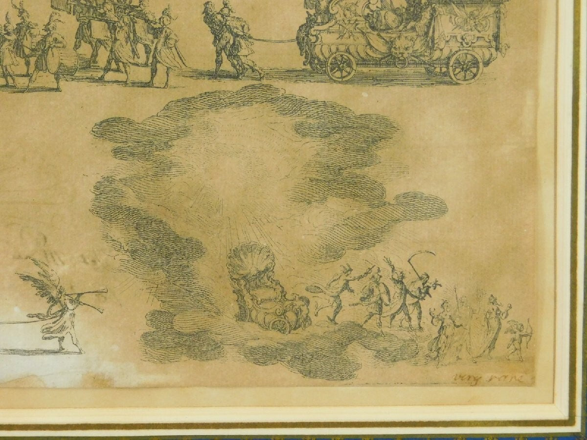 Jacques Callot 1627 Original Etching "Jousting