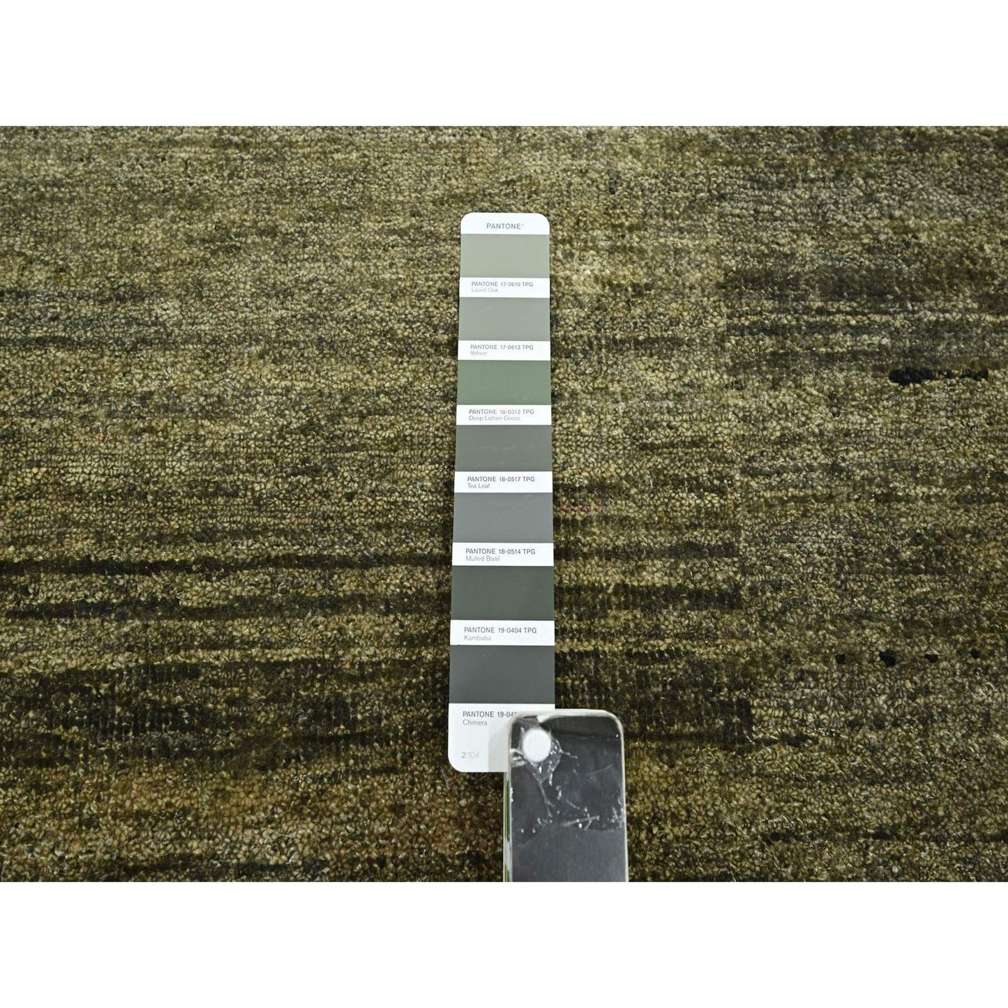9'10"X14' Green Plain Design Hand Knotted Soft & Pure Silk Oriental Rug