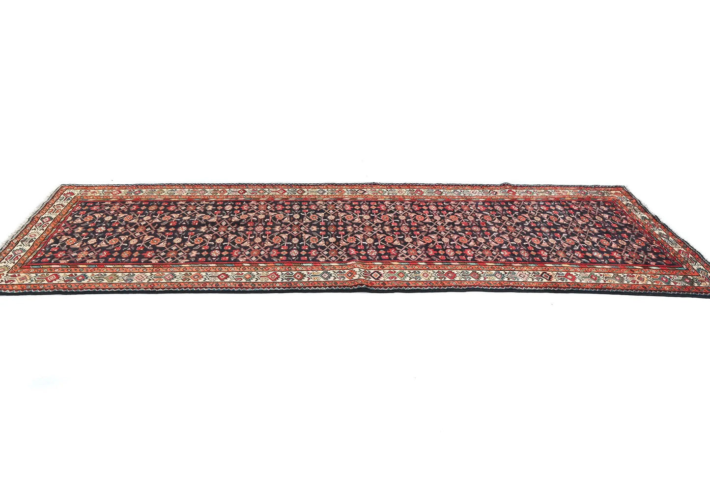 Plum Vintage Tribal Floral Sytle 4X11 Ft