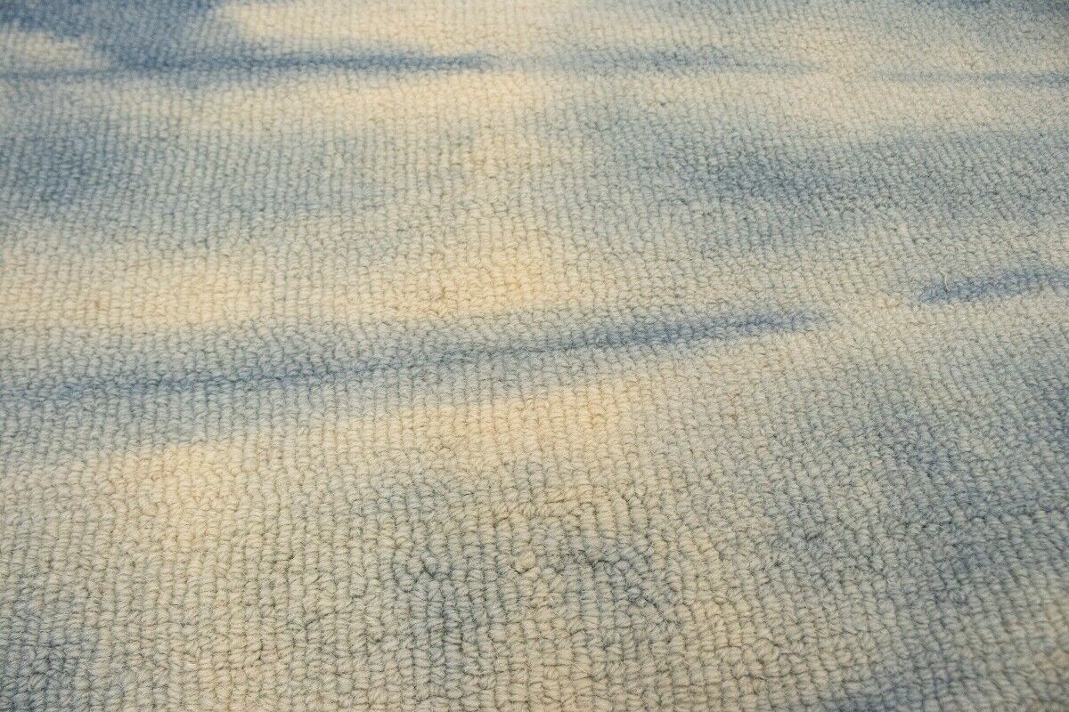 Hand-Tufted Blue Tie-Dye Rug Modern Kids Room