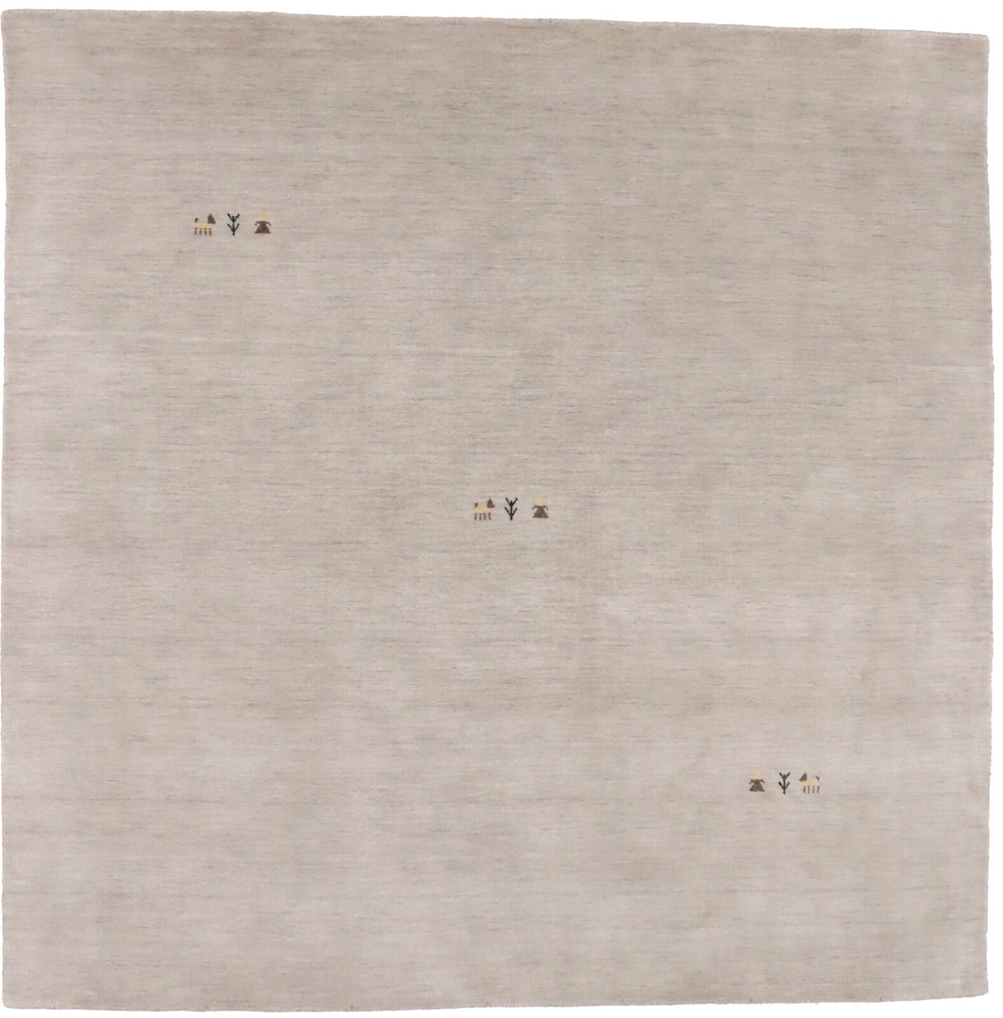 Handmade Pictorial Tribal Gabbeh Square Rug