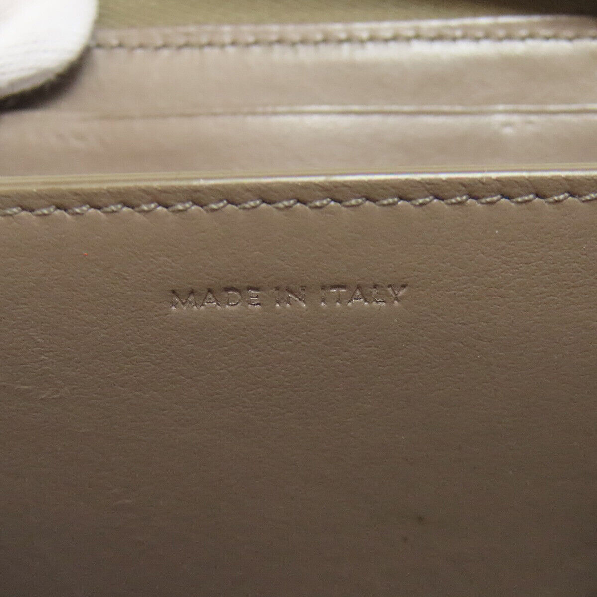 CELINE coin purse logo Leather