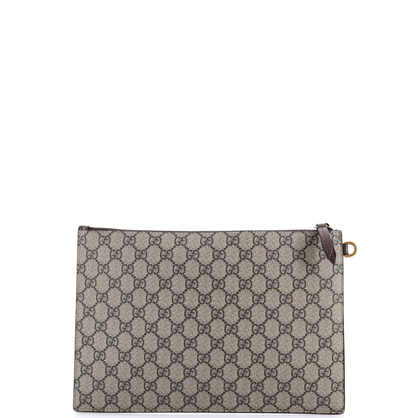 Gucci Neo Vintage Wristlet Pouch Gg Coated Canvas
