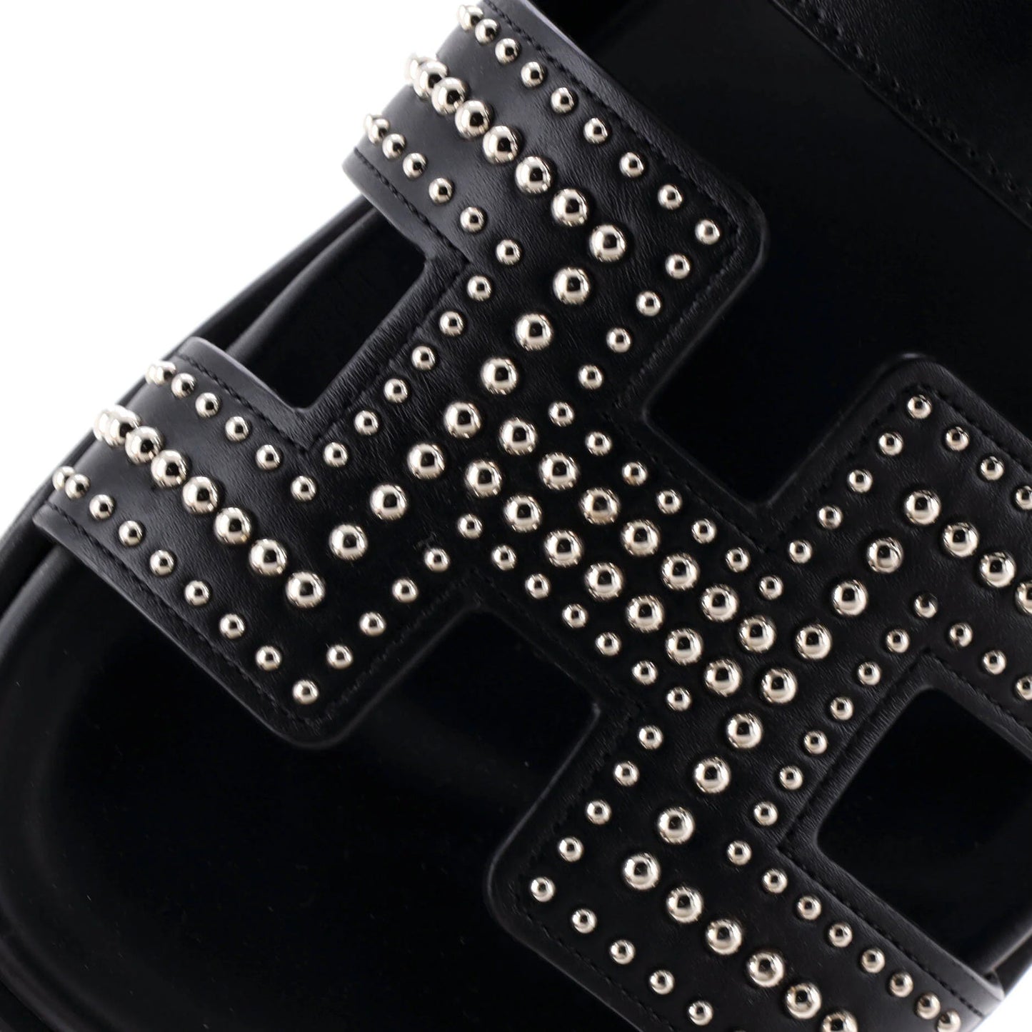 Hermes Women'S Chypre Sandals Studded Leather