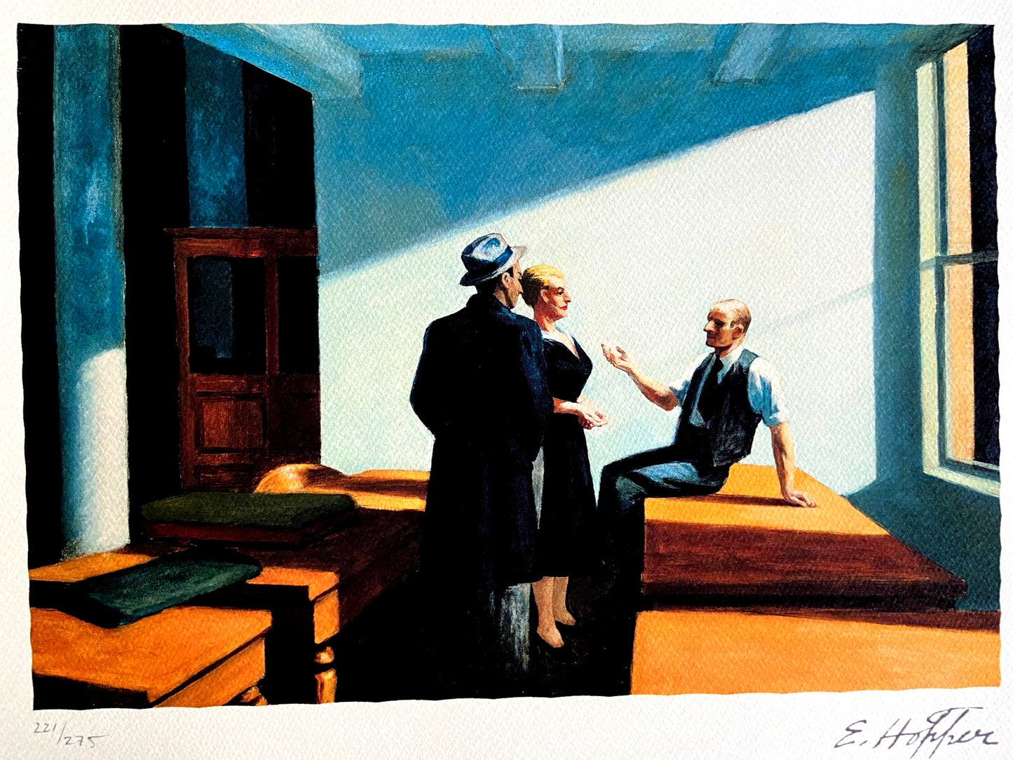 Edward Hopper Lithograph (Norman Rockwell Paul