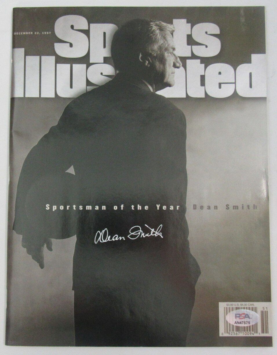 Dean Smith Signed/Auto 1997 Sports Illustrated