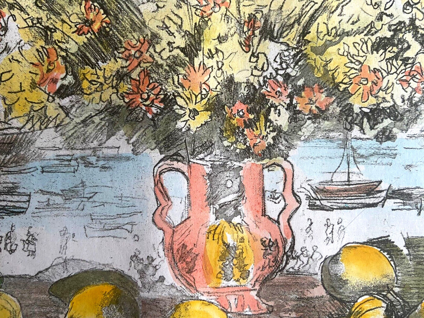 Michele Cascella "Vase Of Flowers In Portofino"