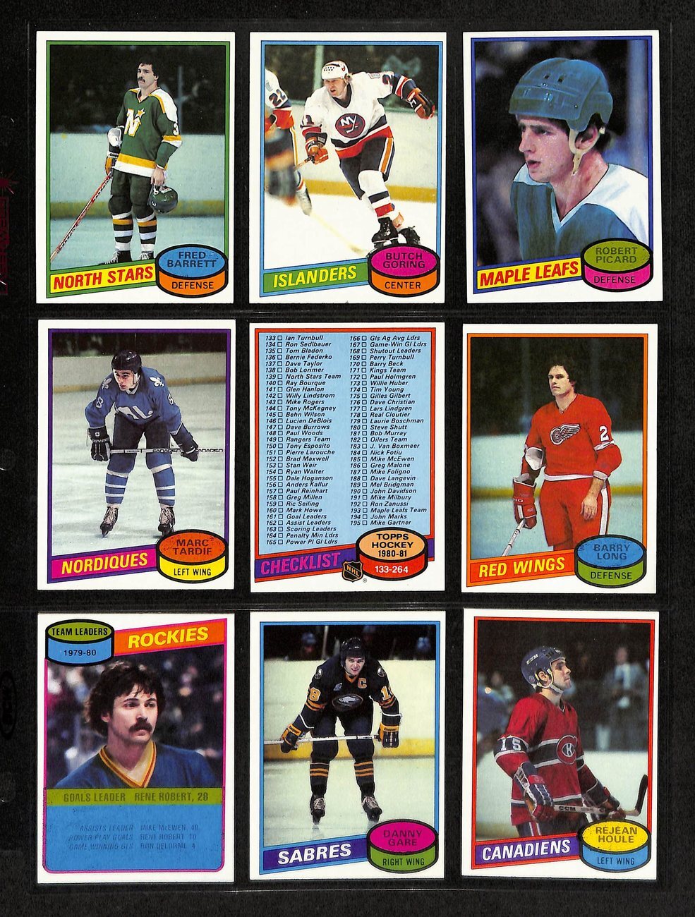1980-81 Topps Hockey Cards Complete Set (1-264)