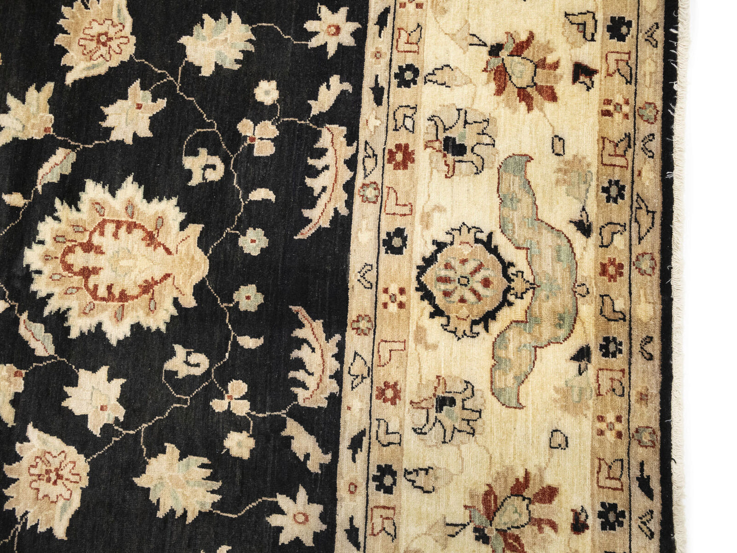 Handmade Floral Peshawar Oriental Rug Large Muted