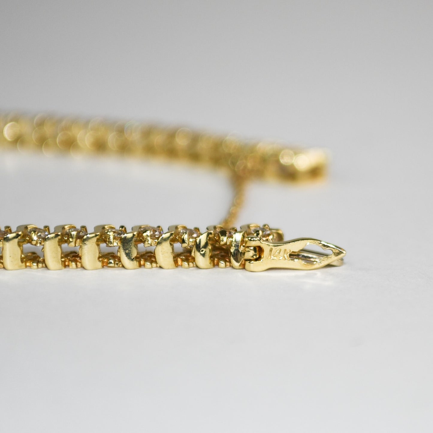 14K Yellow Gold Diamond Tennis Bracelet 2.00Ct