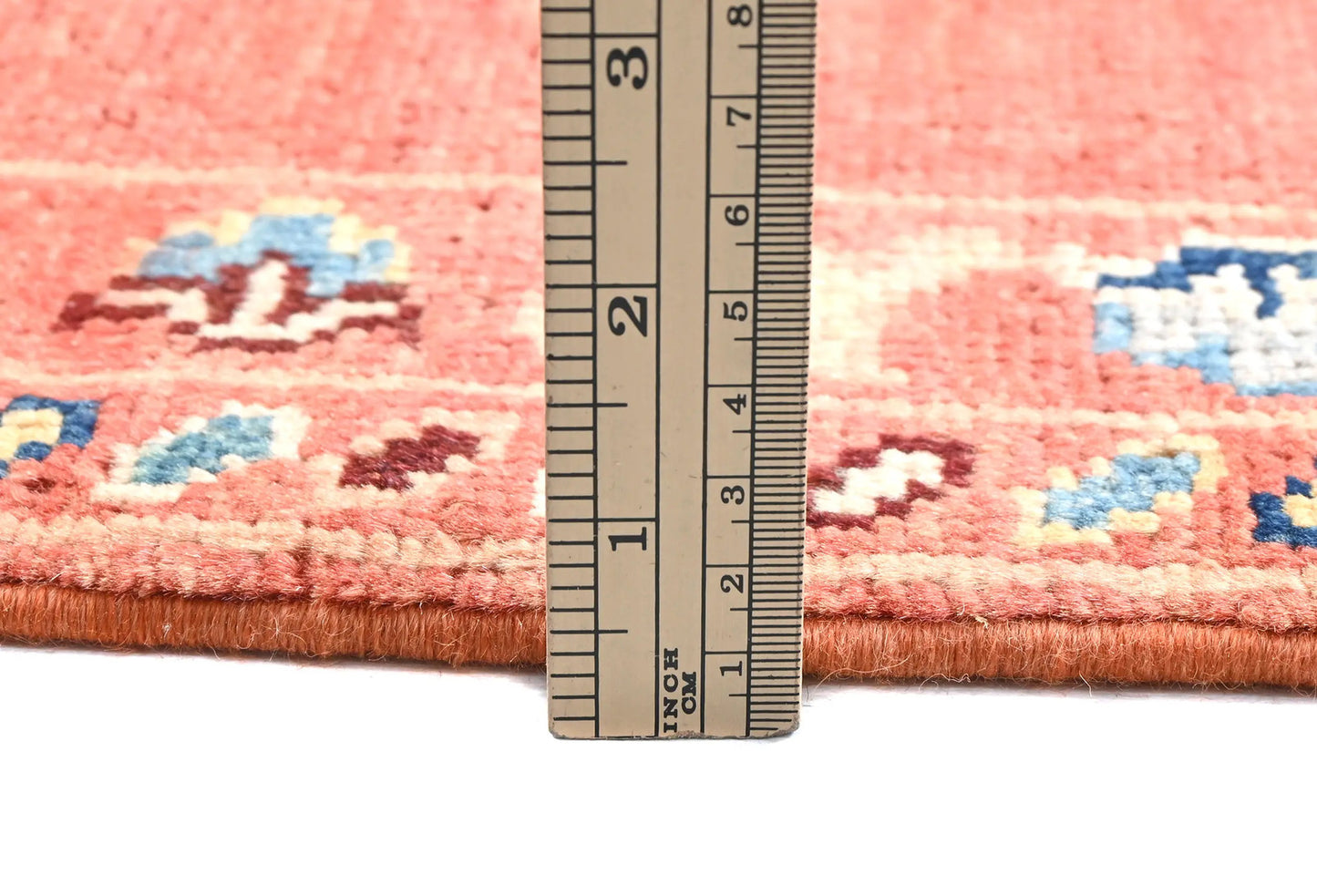 Orange Kazak Peshawar Rug 4X6 Ft Tribal Floral