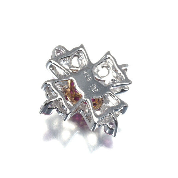 KASAHARA MASUMI Pendant Ruby Pink Sapphire Cross
